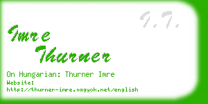 imre thurner business card